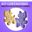 KIT CORTADORES DE BISCOITO - PATRULHA CANINA (EQUIPE COMPLETA)