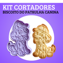 KIT CORTADORES DE BISCOITO - PATRULHA CANINA (EQUIPE COMPLETA)
