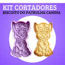 KIT CORTADORES DE BISCOITO - PATRULHA CANINA (EQUIPE COMPLETA)